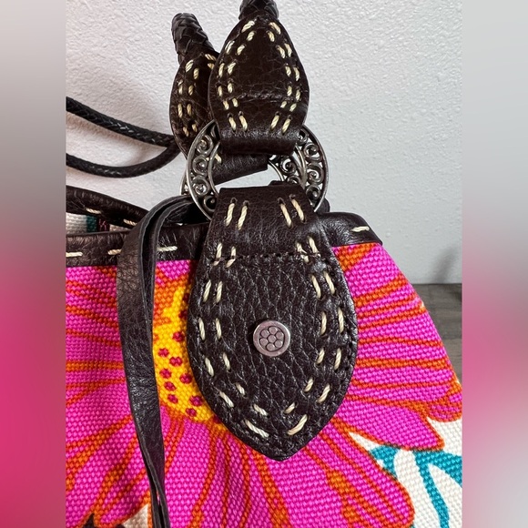 Brighton *NWT* Women’s Large Canvas Hand Bag  Braided Handles/Straps & Dust Bag - Picture 12 of 15